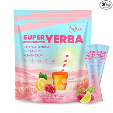 Super Yerba – Clean Energy & Focus | Raspberry Lemonade | 30 Servings